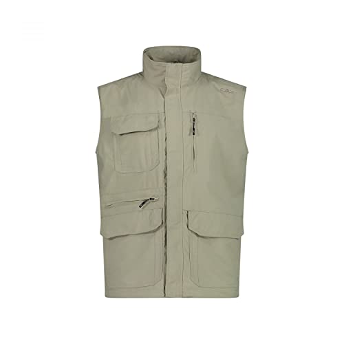 CMP Gilet outdoor multitasche da uomo - 30T6657 (IT, Numero, 52, Regular, Regular, Sabbia)