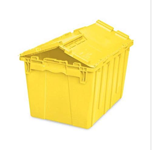 Retail Resource FP182-DTMQ-BLUE Blue Storage Totes with Hinged Lids