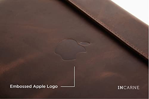 Incarne Leather Laptop Sleeve 14 Inch - Fits Macbook Pro 14-In 2021 M1 A2442 & 13-13.3 Inch - Macbook Pro/Air, Genuine Leather Cover Klouz (New Macbook Pro 14" 2021-2022 // Pro 13" 2012-2015, Brown) #TOP5