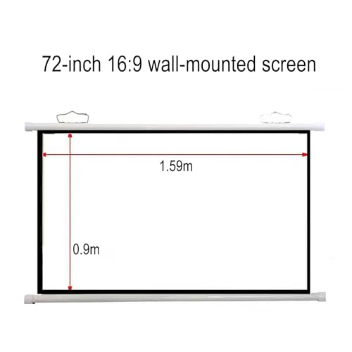 Pantalla de proyección portátil retráctil manual miniatura 2