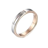 colector para rotor de alternador valeo ♥ Tamaño:4MM; Peso:7GR Epinki Hombre Anillo Acero de Tungsteno Banda Sencillo de Circonita de Moda Oro Rosa Bandas de Boda Talla 22