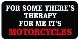 3pcs for Some There's Therapy for Me It's Motorcycles Funny Hard Hat/Helmet Vinyl Decal Sticker