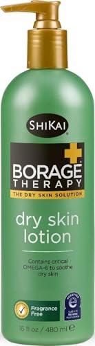 ShiKai Borage Therapy Dry Skin Lotion Body Moisturizer (16 oz) Unscented Skincare | Hydrating Lotion...