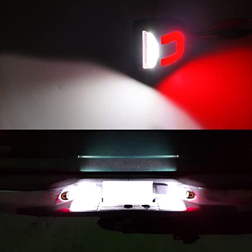 R&F Auto Red U-Shaped Led License Plate Lights Compatible With Silverado & Sierra 1500 2500 3500 Hd/Avalanche/Tahoe/Suburban/Traverse/Yukon/Yukon Xl/Escalade & Esv/Ext Pickup Tag Lamp #TOP6