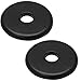 Moicstiy 2 Pcs Wall Split Flange, Self-Adhesive Plumbing Cover Plates for Faucet, Kitchen, Toilet Decorative - Fits 16mm Pipes, Black