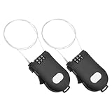 Antivol de casque avec câble – convient aux vélos standards, vtt, vélos de route, trottinettes, paniers de vélo et antivols de casque pour l'extérieur