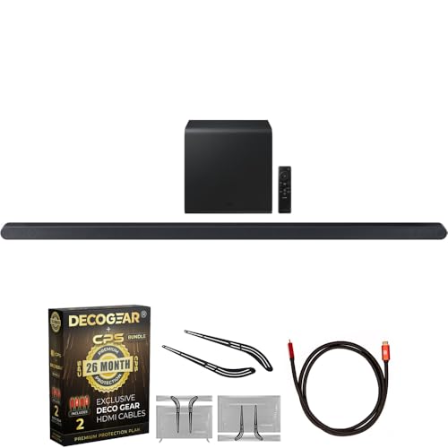 Image of Samsung HW-S800D Ultra-Slim 3.1.2ch Wireless Dolby Soundbar w /Q-Symphony (2024 Model) Bundle with Deco Gear 4K HDMI 2.0 Cable x2 & CPS Exclusive 26 Month Protection Pack Bundle (BEACH-CPS-261000)