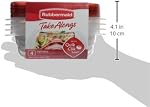 Rubbermaid TakeAlongs 2.9-Cup Square Food Storage Containers, 4-Pack, Chili Red