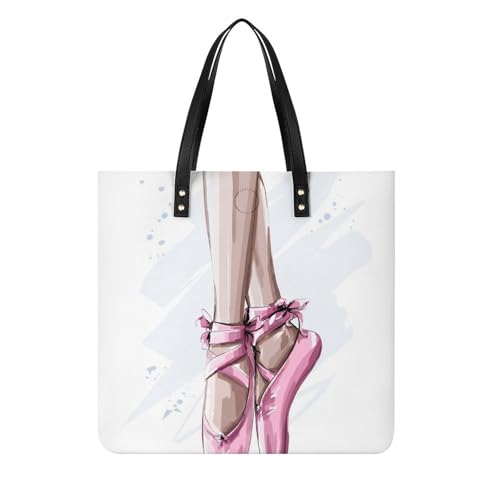 Sac à bandoulière tote bag de voyage motif chaussures de ballet pour femme 39x39cm