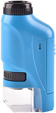 You's Auto 60-120x Pocket Microscope Battery Powered Handheld Mini Microscope with LED Light Portable High Definition Children Microscope(blue)