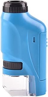 You's Auto 60-120x Pocket Microscope Battery Powered Handheld Mini Microscope with LED Light Portable High Definition Children Microscope(blue)