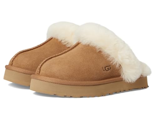 UGG K Disquette Chaussons unisexe pour enfant, Châtaigne, 36 EU