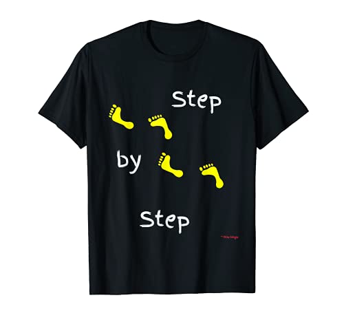 メンズ Step By Step Footprints Tシャツ