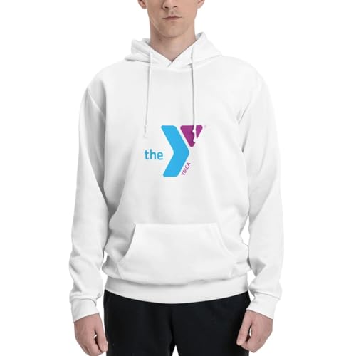 Ymca Mens Pullover Hooded Padded Sweatshirt,Mens Casual Hooded Sweatshirt