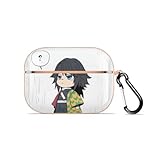 AirPods Pro2 ケース 鬼滅の刃 水柱 冨岡 義勇 Pro 第2世代 カバー おしゃれ エアポッツプロ2 第2世代 ケース ワイヤレス充電対応 カラビナ付き