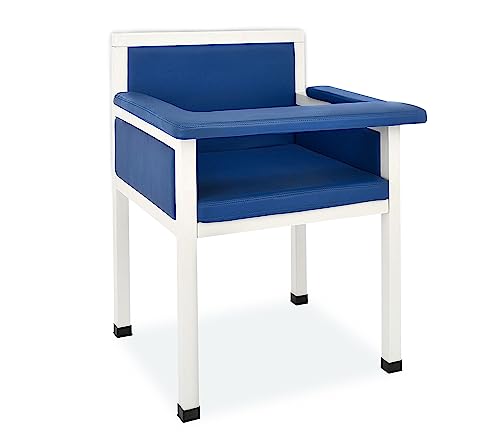 AdirMed Luxe Upholstered Blood Drawing Chair (Blue), Mobile Stand for Welch Allyn 4400 Vital Signs Monitor Bundle