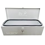 Weatherproof Anodized Aluminum Tractor Tool Box for Kubota, John Deere, Modern Tractors - Universal Fit by Tractor Relief Tool™