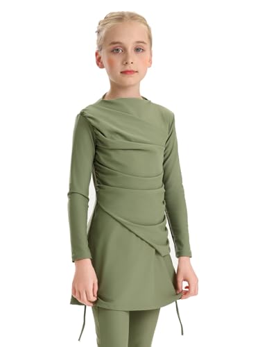 ShuoBeiter Girls Muslim Burkini Swimsuit Long Sleeve & Pants Set - Modest Full Coverage Swimwear UPF 50+ Sun Protection2