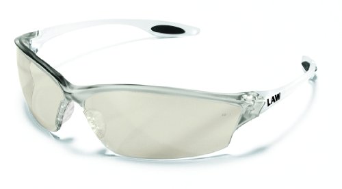 MCR Safety Glasses LW219 Indoor Outdoor Clear Mirror Lens with Scratch Resistant Coating No Metal Parts 1 Pair