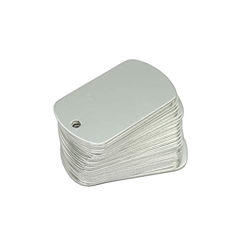 Image of StayMax Aluminum Blank Tags Stamping Blanks 25 Pack (Silver)