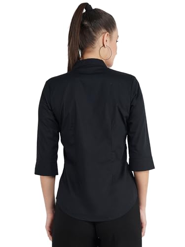 Image of Skyla Women's Cotton Rich Formal Shirt | 3 /4 Sleeve Office Wear | Regular Fit Business Casual Workwear