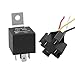 Mandark JD19124 4 Pin SPST 12V 40A Car Relay Harness, 2PCS Vehicle Relaying Kit with 12AWG Color Labeled Wires Sockets, Heavy Duty Auto Electricity Control Accessories, Universal Fit
