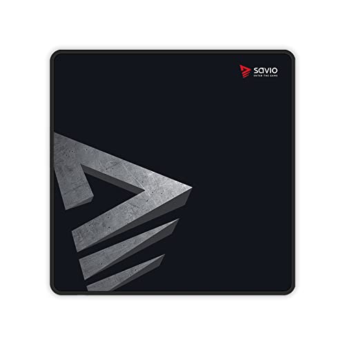 SAVIO Mauspad Gaming “Precision Control” - Gaming Mauspad mit Saum - Gaming Mousepad - Mouse Pad für Gamer - 250x250x2mm (S)