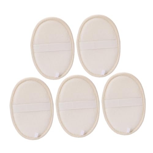 Vaguelly 5pièces Éponge Luffa Naturelle Exfoliante Pour Bain Et Douche Lot De Tapis De Douche Avec Cordon Pour Créer Mousse Et Peau