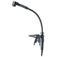 Integrated transducer shock mount for efficient rejection of mechanical noise Rubberized mounting clip to firm, gentle fit on a wide variety of instruments Rugged highly stable gooseneck for precise placement of the microphone Detachable microphone c...