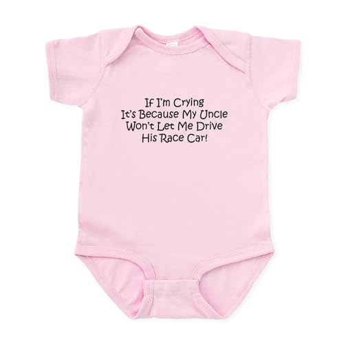 CafePress My Uncles Race Car Infant Bodysuit Cute Infant Bodysuit Baby Romper Petal Pink
