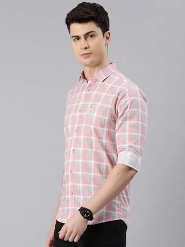 Image of Majestic Man Men Box Checkered Slim Fit Cotton Casual Shirt