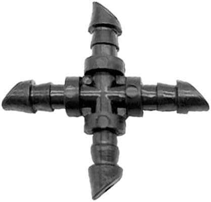 Grow Insane100 x 4mm Barbed Cross for use with 4mm Internal Diameter Micro Irrigation Pipe