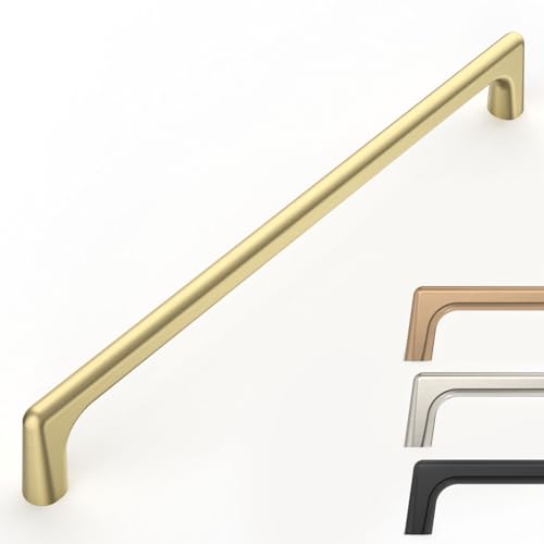Image of 9BUILD 10 Pack Brushed Gold Cabinet Pulls 8.8 Inch Kitchen Cabinet Handles Cabinet Hardware Kitchen Handles for Cabinets Cupboard Handles Gold Dresser Pulls Drawer Handle