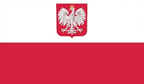 Poland State Flag 5ft x 3ft Large - 100% Polyester - Metal Eyelets - Double Stitched