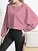 MATEAM Womens Workout Tops Casual Sweatshirt Long Sleeve Cropped Plain t Shirts Crewneck Ladies Going Out Fall Clothes Crop Loose Fit Fashion Clothing for Women Trendy Pink S