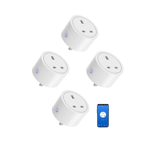 XENON Zigbee Smart Plug, Zigbee Socket, Smart Socket, Wireless Timer Sockett, Alexa Plug, Compatible with Home Assistant, Philipss Hue, Google (4 Packs)