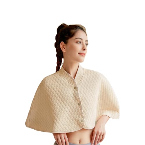 XGOPTS Women Elderly Shoulder Shawl Cape Thick Soft Fleece Padded Shoulder Warmer Wrap Adaptive Easy-Dress Bed Jacket Cape