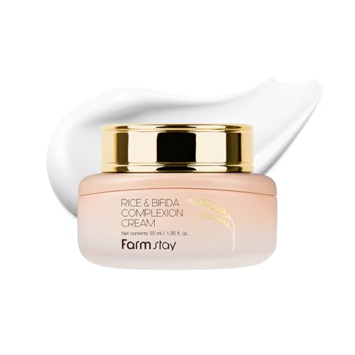 FARMSTAY Rice & Bifida Complexion Cream, Dark Spots Remover Correcting with Niacinamide, Skin Barrier Repair for Glow Skin, Rice Moisturizer for Face, for Women & Men, Korean Skin Care, 4.05 Fl. Oz.