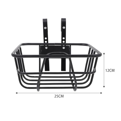 Ronyme Fahrradkorb Abnehmbar Hinten Vorne Fahradkorb Vorne für Kinder und Erwachsene, Einfache Installation, Fahrradkorb Hinten Passt für Die Meisten Fahrräder und E-Bikes,Schwarz,25x25x12 cm