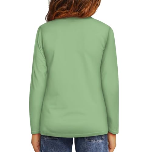 Image of Girls Long Sleeve T Shirt Cute Cartoon Crewneck Shirt for Kids 3-16Y Fall Winter Clothes