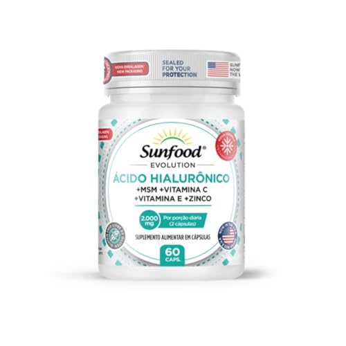ÁCIDO HIALURÔNICO 2.000MG 60 CAPSULAS SUNFOOD EVOLUTION