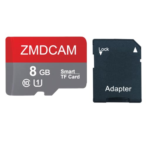 Image of 8GB TF Card with Adapter UHS-I U1 Class 10 Memory Card | A1 Performance High-Speed TF Card Up to 90MB /S for Smartphones /Tablets /Cameras /Car Audio /Game Consoles