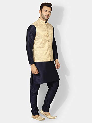 Image of UnM Men Silk Blend Classic Kurta Set