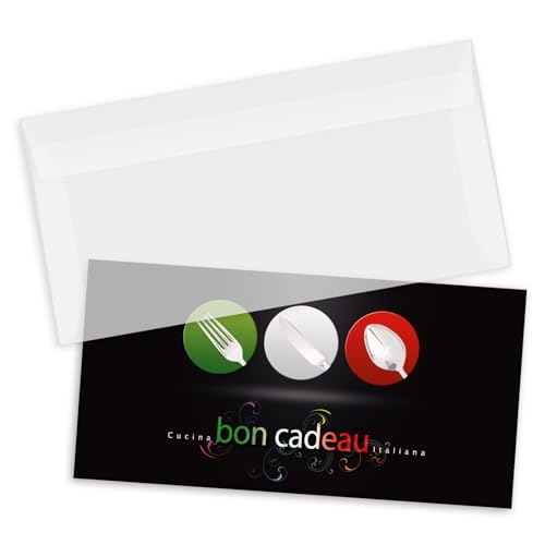 Formulaires bons cadeaux pour restaurant italien avec enveloppe par 25 POS BON G9235F