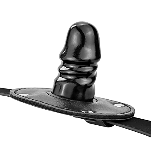 Image of Lockable Dildo Mouth Gag, SM Mouth Restraint with Lock Bondage (Short 1.97 inch)
