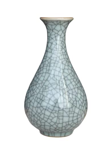  AMITVA Vaso Cinese in Ceramica Vaso Cinese Grande Bianco Vaso per Fiori in Porcellana Vasi Cinesi antichi in Ceramica Vaso Decorativo Tradizionale-A:18 * 10 cm