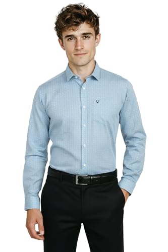 Image of Allen Solly Men's Cotton Casual Shirt | Ditsy Dotted Print | Regular Fit | Soft Breathable Fabric | Smart Casual Wear