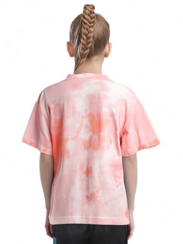 Aislor Kids Girls Tie Dye T Shirts Short Sleeve Crewneck Casual Summer Shirts Tops Tee Blouse Size 2-14 Years2