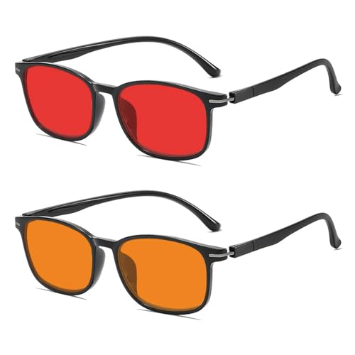 MmotZsb 2 Stück Blaulichtfilter Brille Herren Damen Blue Light Glasses für Bildschirmarbeit Gaming und Homeoffice Reduziert Augenbelastung und verbessert den Schlaf