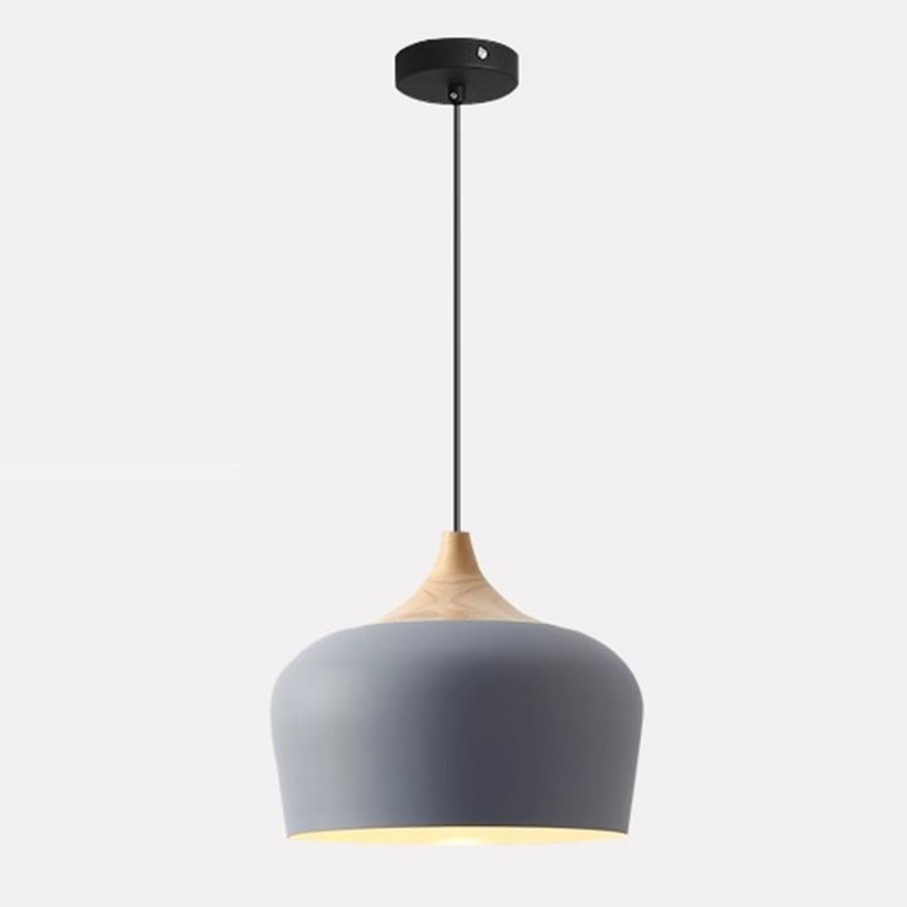 STVDEDG Creative Cone Single Head Chandelier Simple 11.8” Dome Pendant Light Shade Fashion Design Color Suspension Lights E27 Source Single Head Hanging Lamp for Loft Coffee Kitchen Island Fixture